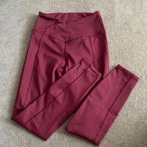 RYDERWEAR BURGANDY MIDRISE LEGGINGS